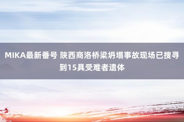 MIKA最新番号 陕西商洛桥梁坍塌事故现场已搜寻到15具受难者遗体