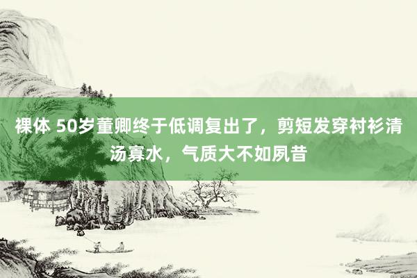 裸体 50岁董卿终于低调复出了，剪短发穿衬衫清汤寡水，气质大不如夙昔