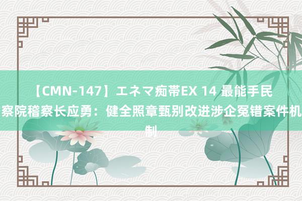 【CMN-147】エネマ痴帯EX 14 最能手民稽察院稽察长应勇：健全照章甄别改进涉企冤错案件机制