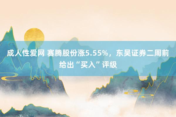 成人性爱网 赛腾股份涨5.55%，东吴证券二周前给出“买入”评级